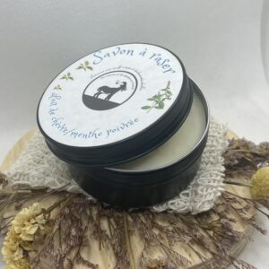 SAVON A RASER : LAIT DE CHEVRE - MENTHE POIVREE
